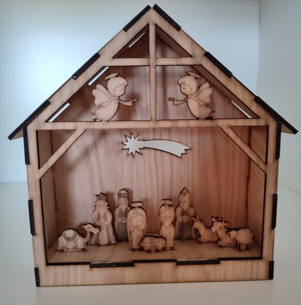 Christmas Nativity House with angels