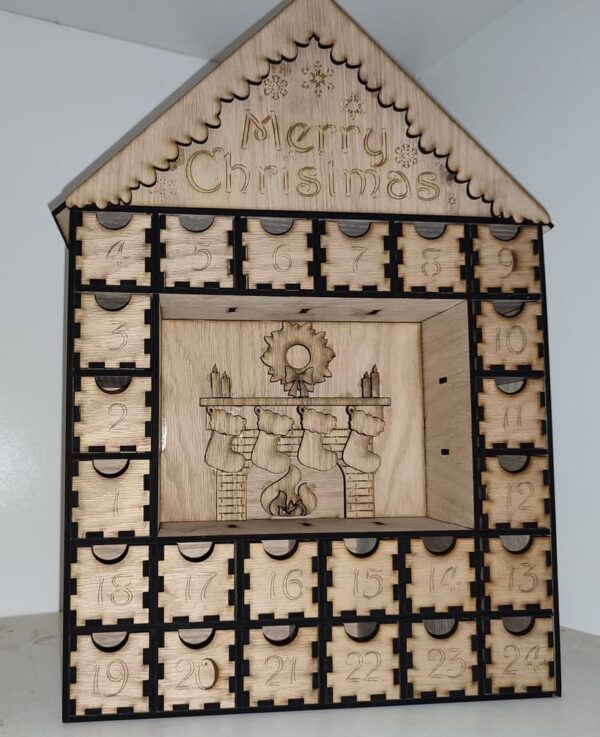 Christmas Advent House with Drawers