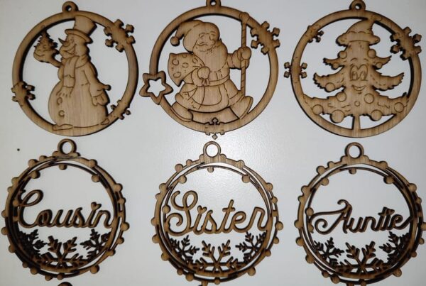 Christmas tree Decoration Baubles set of 6 - Image 4