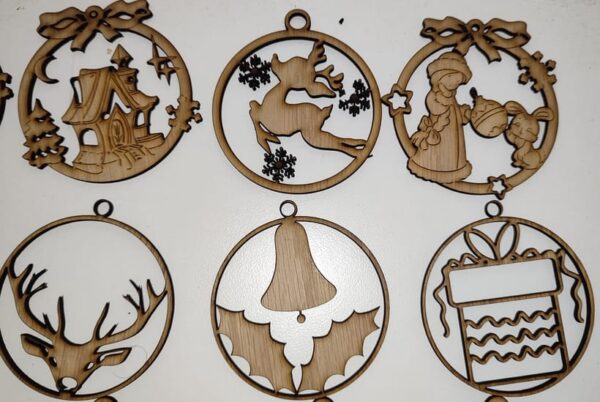 Christmas tree Decoration Baubles set of 6 - Image 3