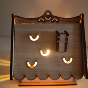 Wooden Tealight Candle Village