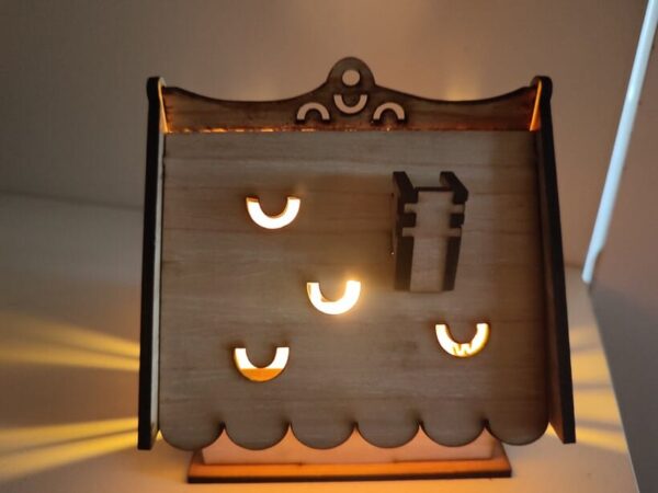 Wooden Tealight Candle Village