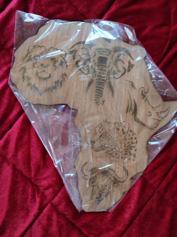 Wooden Big Five Wall Mural