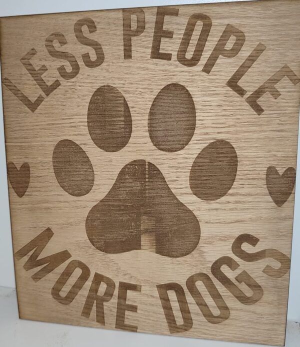 wooden dog lover sign