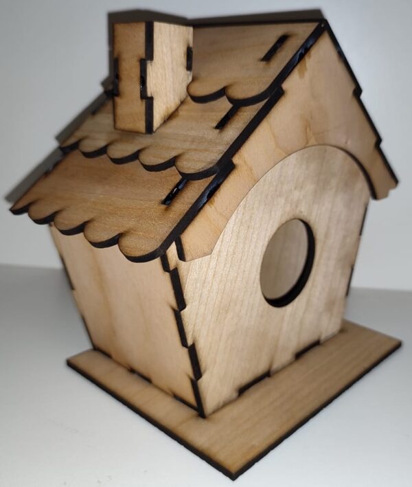 Wooden Porch slated roof birdhouse