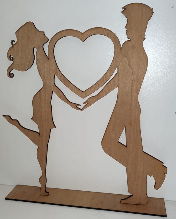 Wooden Couple Photo Frame