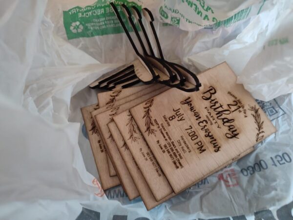 Wooden 21st Birthday Party invite Display stand - Image 2
