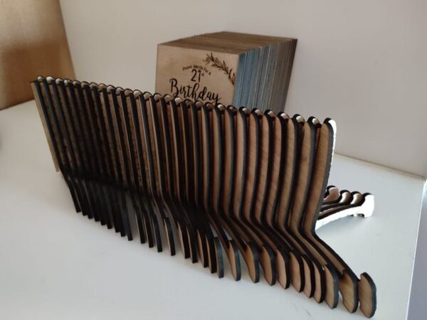 Wooden 21st Birthday Party invite Display stand - Image 3