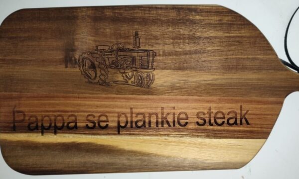 Wooden Vintage Tractor Steak Cutting Board