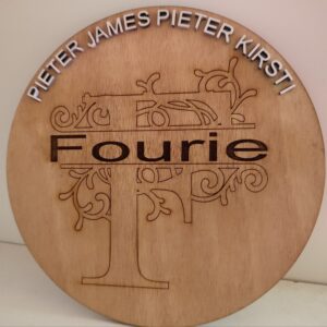 Family Names Round Plaque Sign