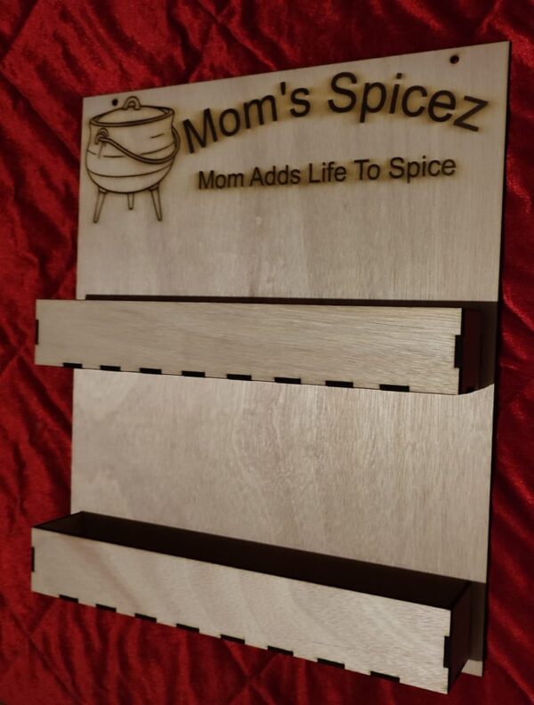 Wooden Mom's Spicez kitchen spice rack 2 tiers